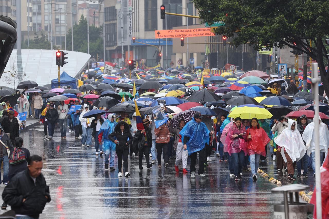 Marchas en apoyo al expresidente Álvaro Uribe en Bogotá