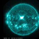 La llamarada solar del miércoles fue capturada por un observatorio de la NASA.
