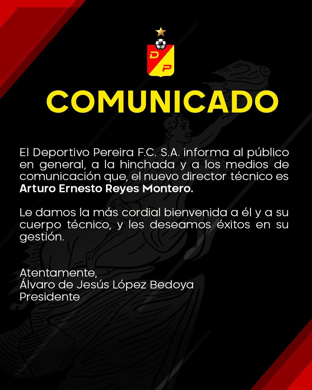 Comunicado Deportivo Pereira.