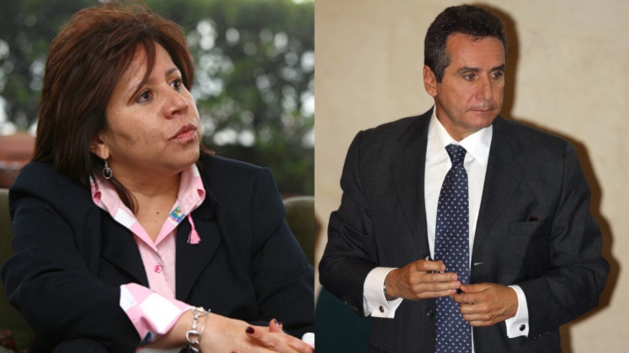María del Pilar Hurado, exdirectora del DAS, y Bernardo Moreno, exdirector del Dapre, durante el gobierno del expresidente Álvaro Uribe.