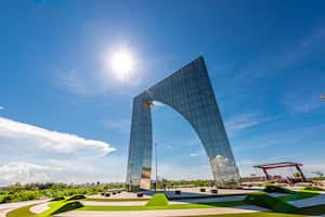 La Ventana de campeones de Barranquilla, conocida también como aleta de tiburón