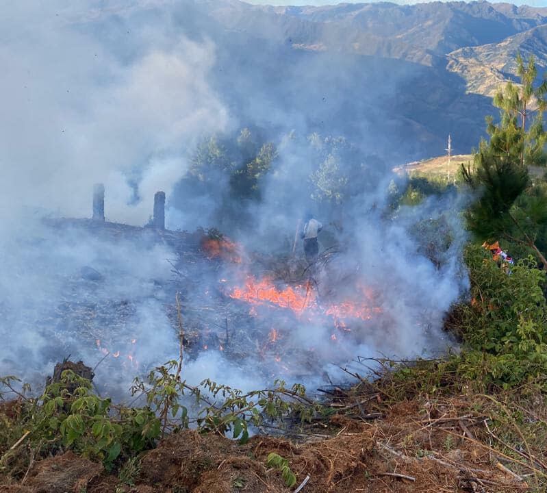 El incendio fue de grandes magnitudes.