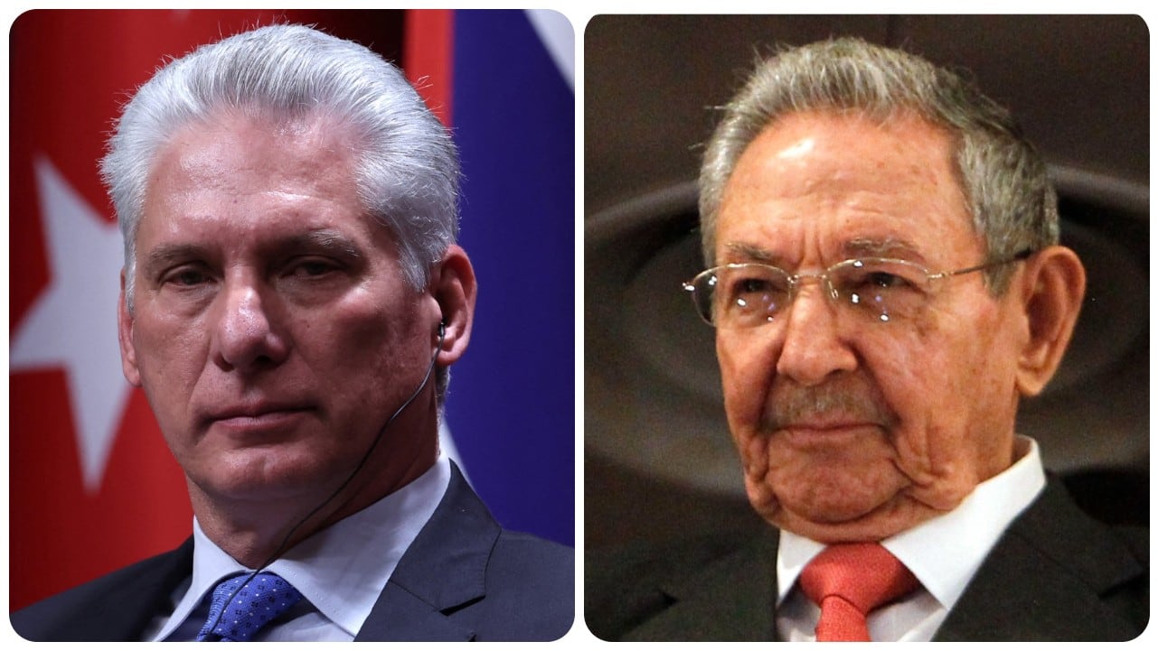 Miguel Díaz-Canel y Raúl Castro