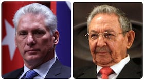 Miguel Díaz-Canel y Raúl Castro