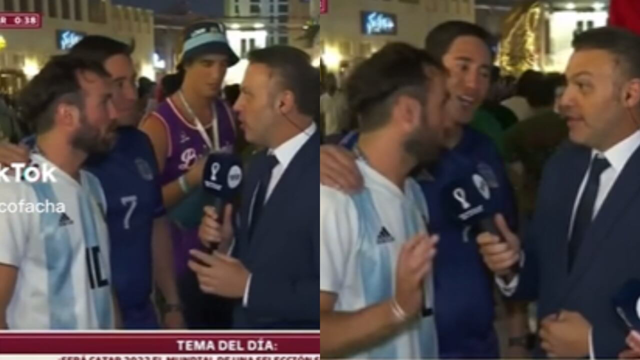 Hinchas Argentina, Qatar 2022. Foto: Captura de pantalla TikTok Francofacherazoeltipo (elfrancofacha).