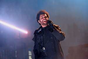 The Weeknd en concierto.