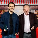 Simón Borrero, CEO y confundador de Rappi, y Efraín Forero, presidente de Davivienda. Las empresas crearán un nuevo banco en Colombia.