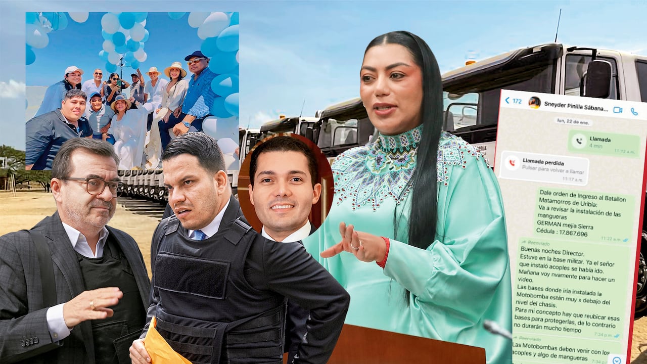 La senadora Martha Peralta busca repetir periodo como senadora. En la foto aparecen Olmedo López (izq); Sneider Pinilla y el representante Juan Loreto.