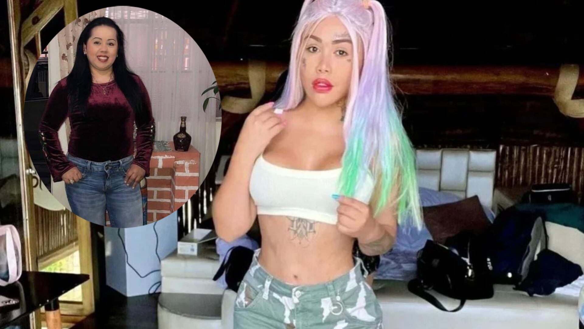 Yina Calderón y su mamá Merly Ome.