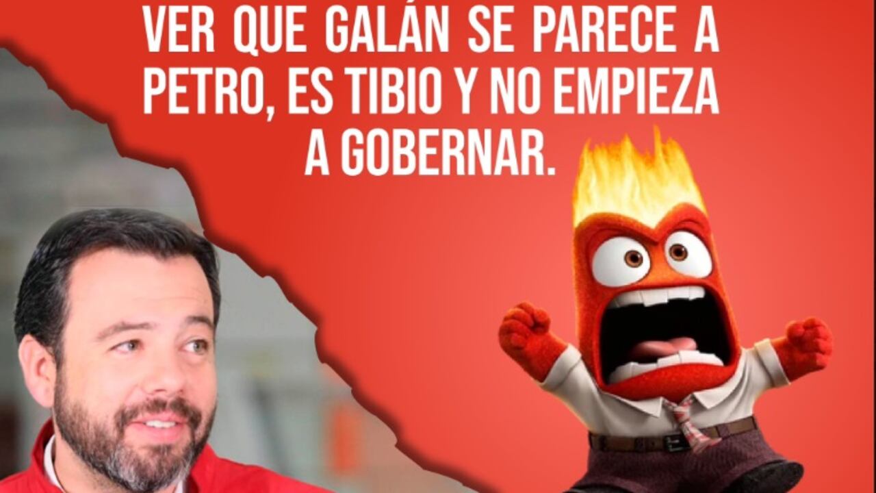 La furia, por su parte, surge al “ver que Galán, el alcalde, se parece a Petro, el presidente, es tibio y no empieza a gobernar”. Foto: @dianadiago