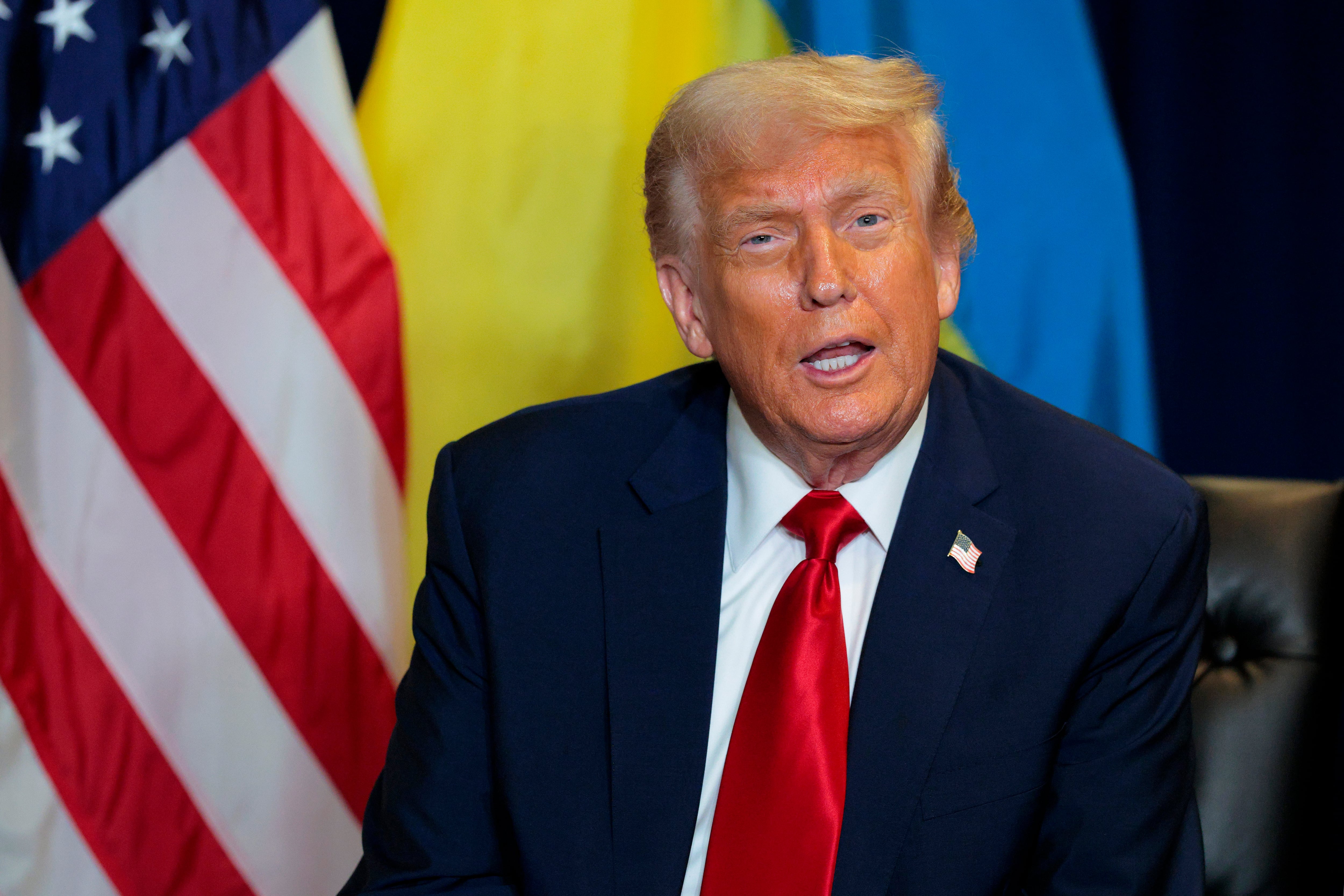 Presidente Donald Trump tras conversaciones con Zelenski