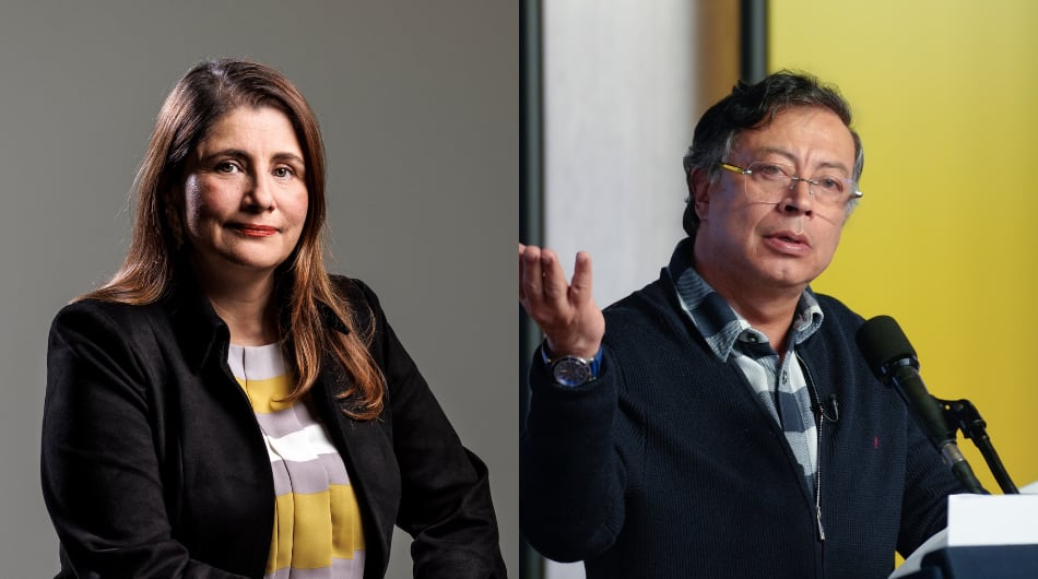 Defensora del Pueblo, Iris Marín; y Gustavo Petro.