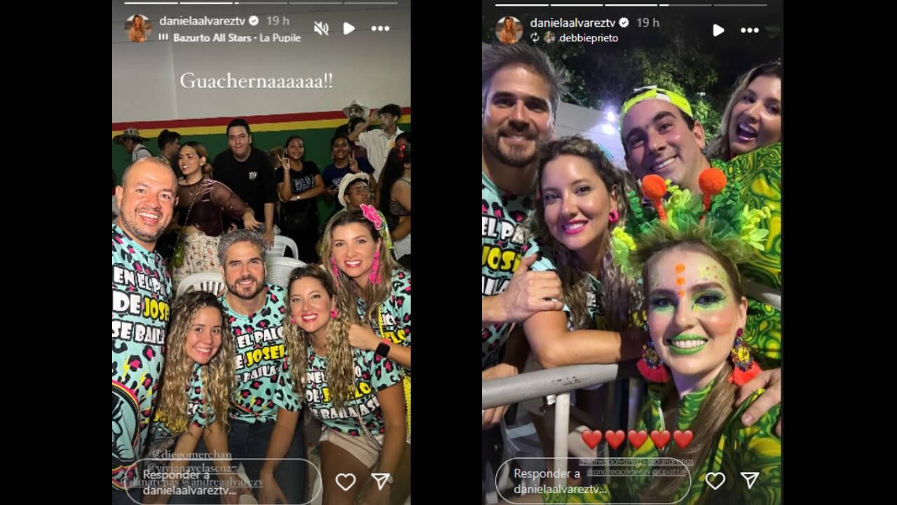 Daniella Álvarez y Daniel Arenas disfrutaron de la Guacherna.