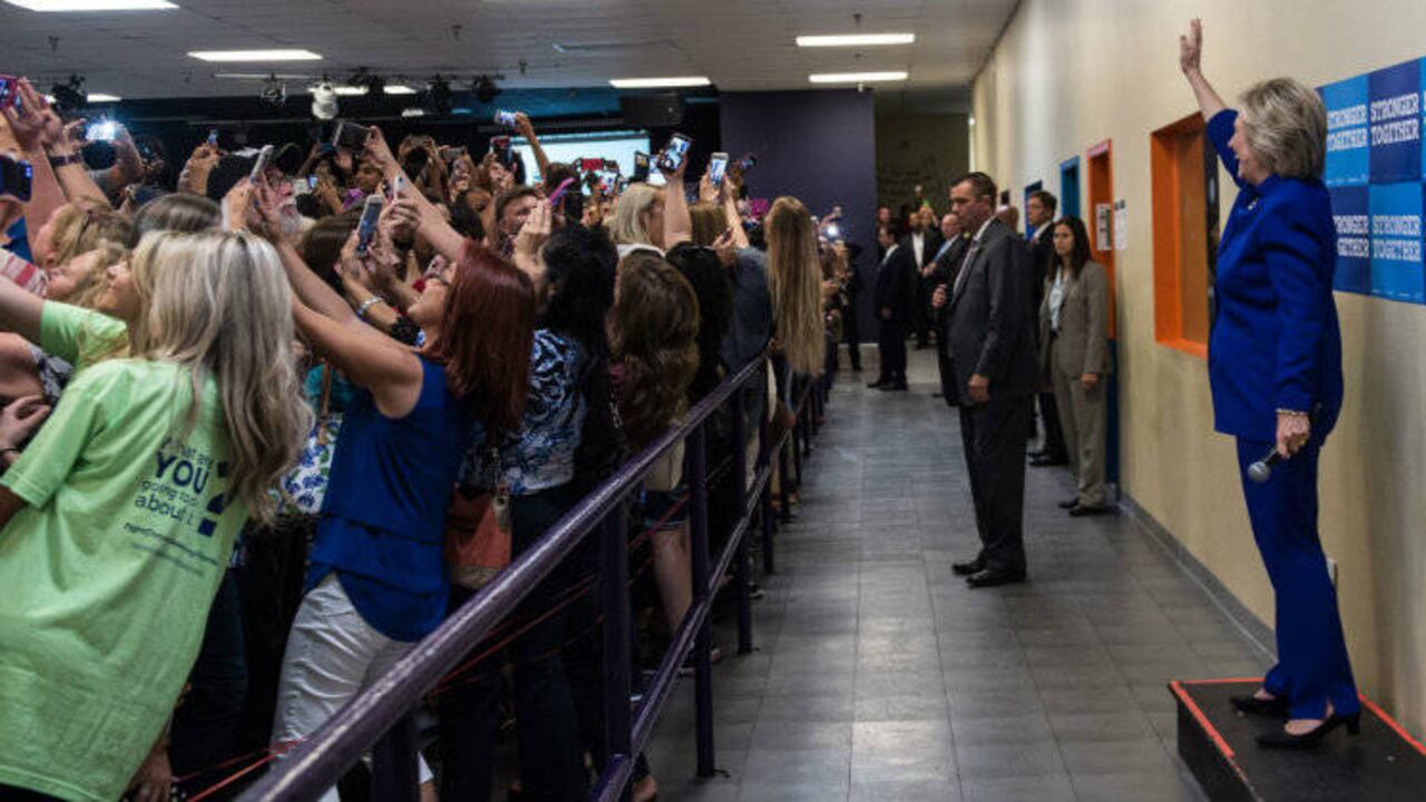 Hillary Clinton durante la campaña presidencial de Estados Unidos el año pasado. Foto: Barbara Kinney para Hillary For America