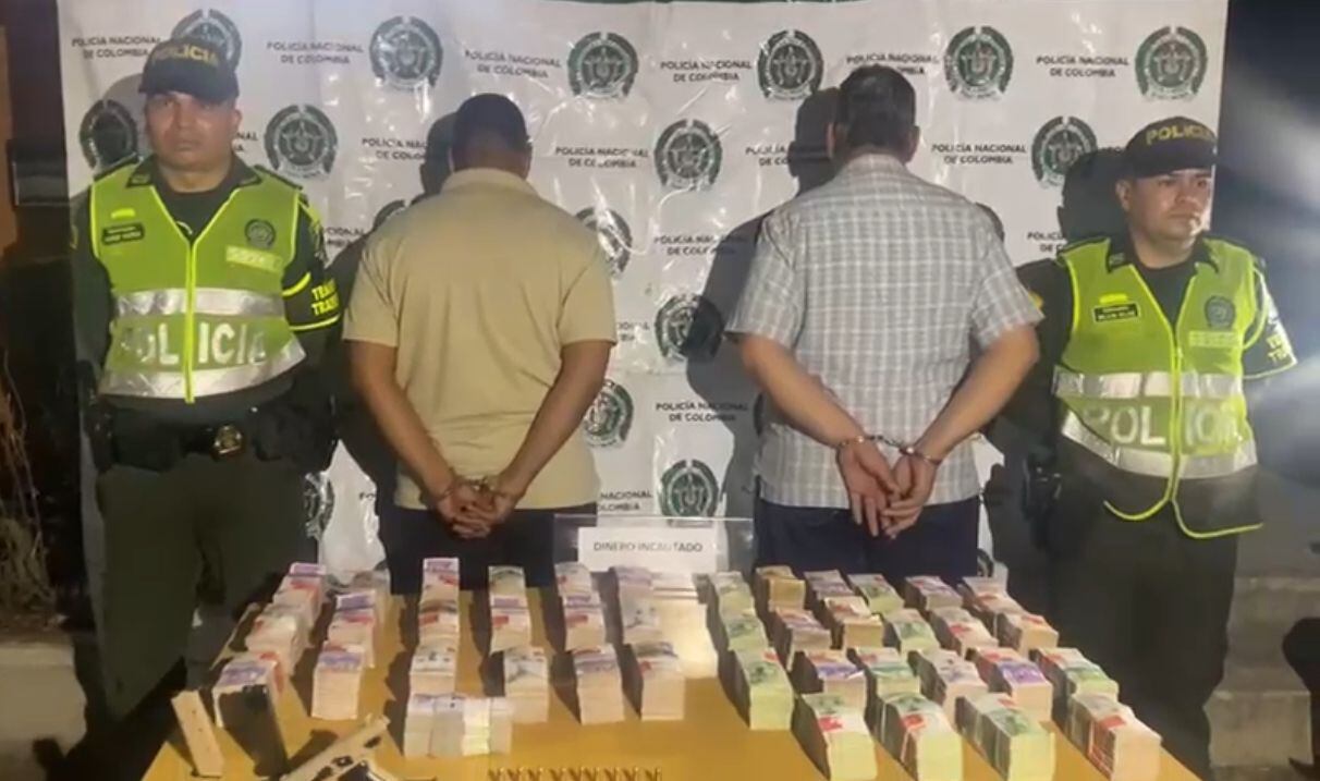 Capturados en operativo de la Policía donde fueron incautados más de 1.000 millones de pesos.