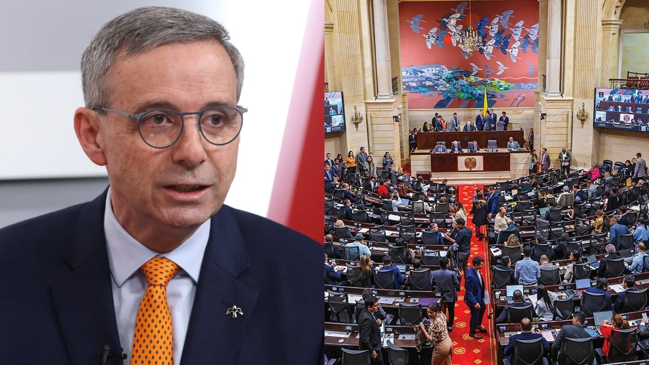 Miguel Gómez Martínez, ministro de Hacienda, y el Congreso de la República.