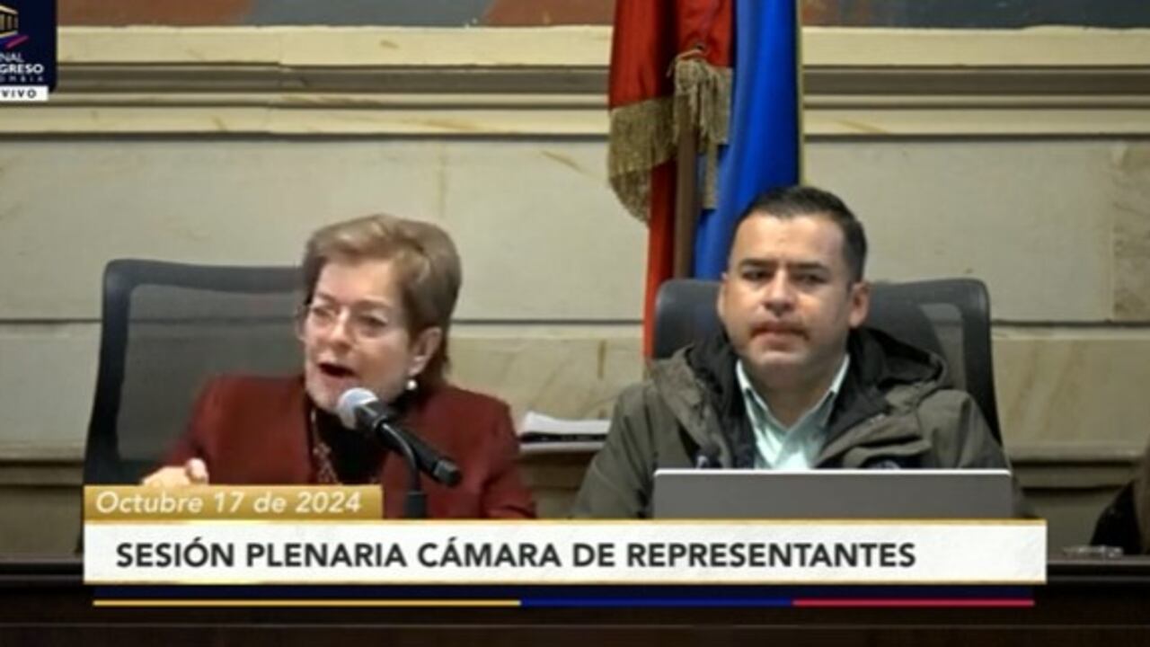 Gloria Inés Ramírez, ministra de Trabajo, durante la aprobación de la reforma laboral en segundo debate.