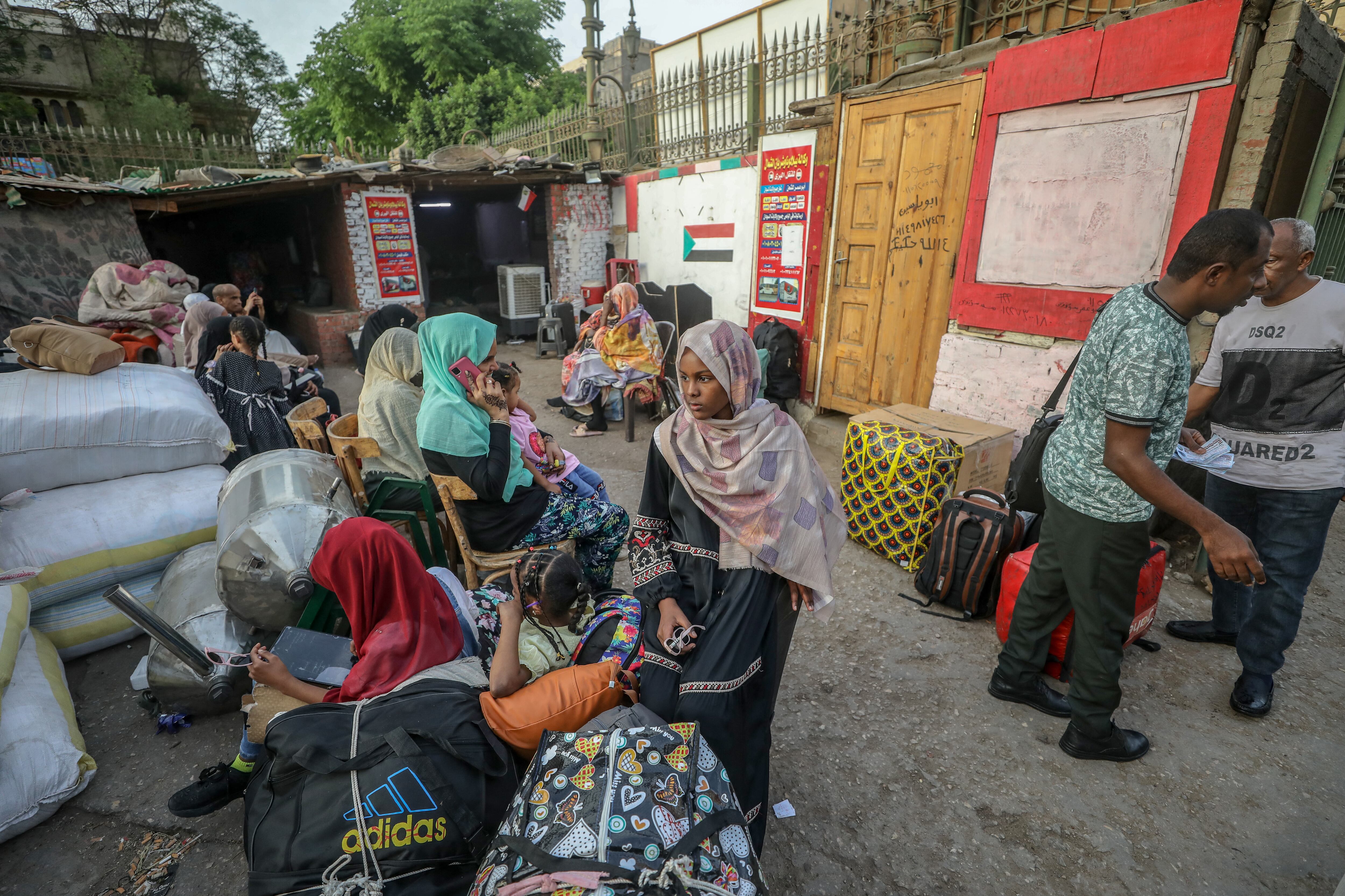 Desplazados por la guerra en Sudan