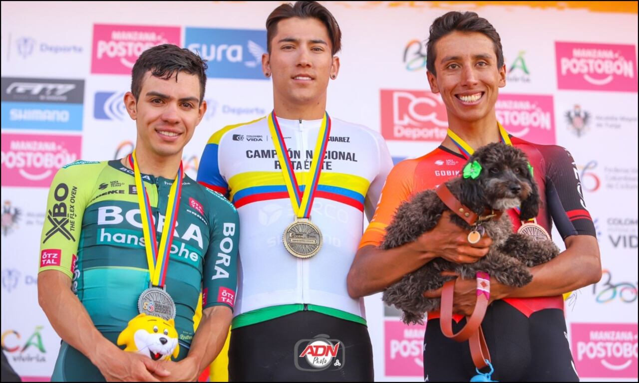 Egan Bernal volvió al podio en los nacionales de ciclismo