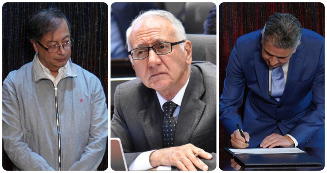 Gustavo Petro, Guillermo Alfonso Jaramillo y Mauricio Bustamante García.