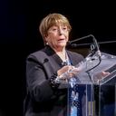 MADRID, SPAIN - DECEMBER 09: The United Nations High Commissioner for Human Rights, Michelle Bachelet, is seen during her speech in an event in which young climate activists call for urgent action on the climate crisis at the Climate Summit on December 09, 2019 in Madrid, Spain. (Photo by Ricardo Rubio/Europa Press via Getty Images)(Photo by Europa Press News/Europa Press via Getty Images)