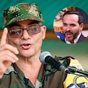 Iván Mordisco, líder de las disidencias de las Farc, y el presidente Abelardo De La Espriella.