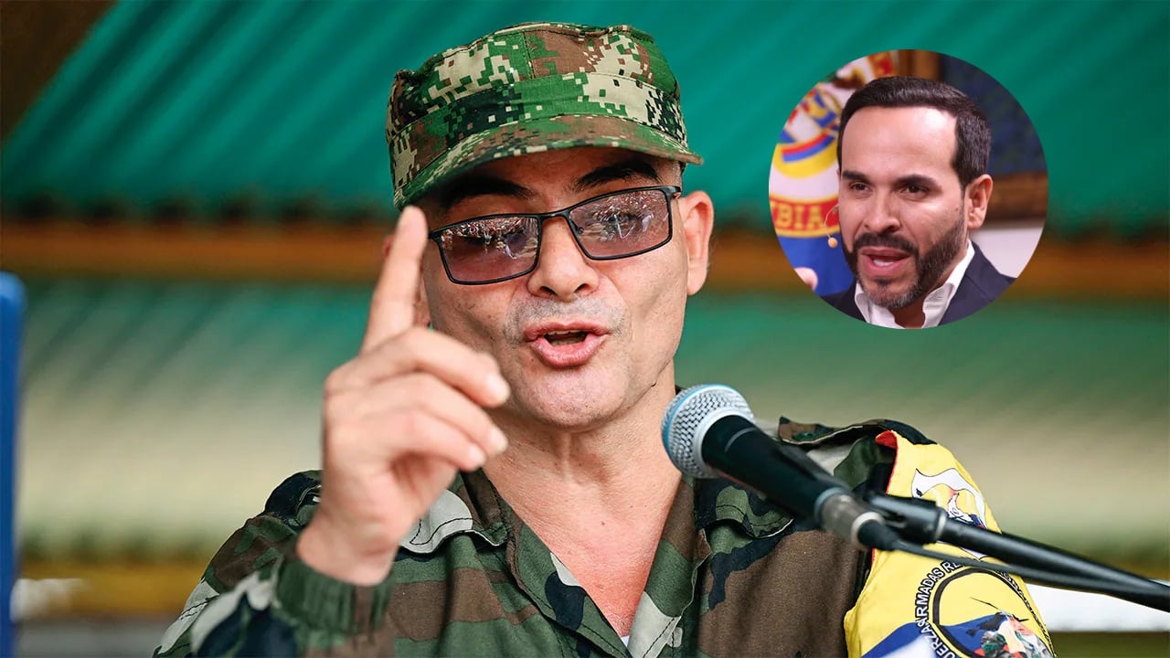 Iván Mordisco, líder de las disidencias de las Farc, y el presidente Abelardo De La Espriella.