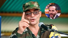 Iván Mordisco, líder de las disidencias de las Farc, y el presidente Abelardo De La Espriella.