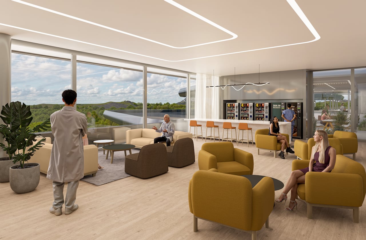 Tendrá un exclusivo Medical Lounge ubicado en el último piso del centro médico, diseñado con elegantes áreas de descanso y una ambientación de lujo.