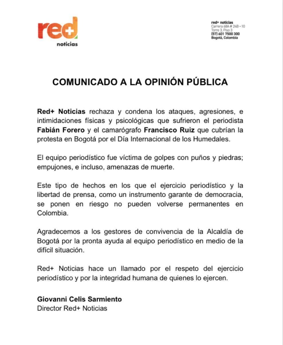 Comunicado de Red + Noticias