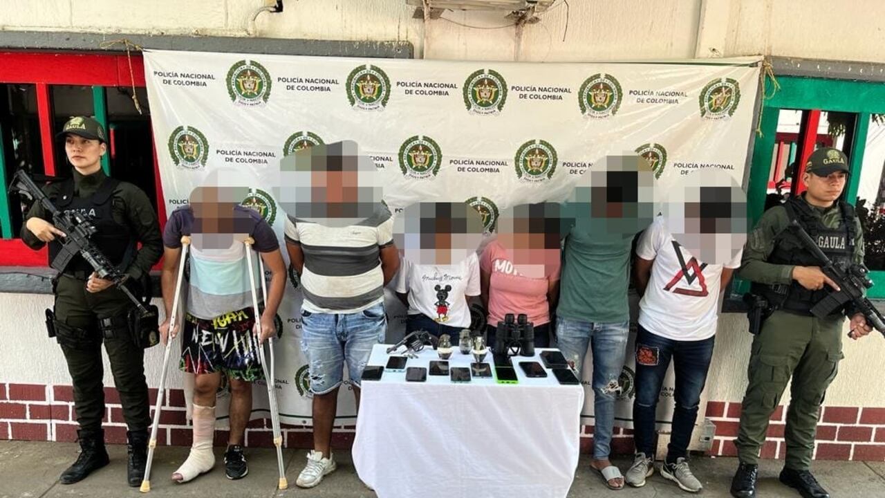 Capturan a siete presuntos integrantes de una temida red de secuestros y extorsiones en el Cesar.