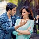 Young couple is arguing on the street