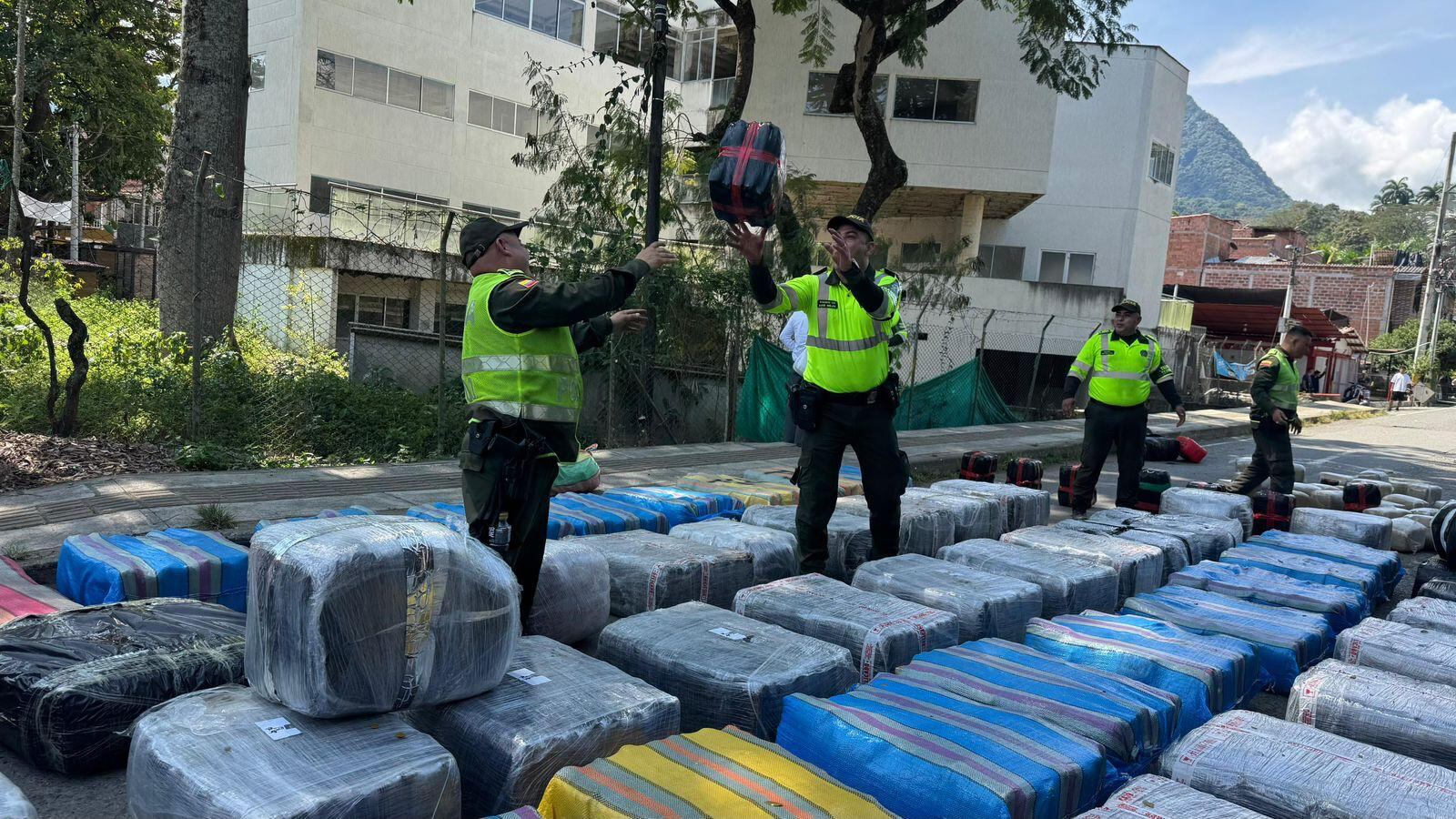 Marihuana decomisada por la Policía de Tránsito en Antioquia.