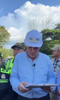 Gobernador de Quindío llegó a la zona y desde allí entregó el reporte