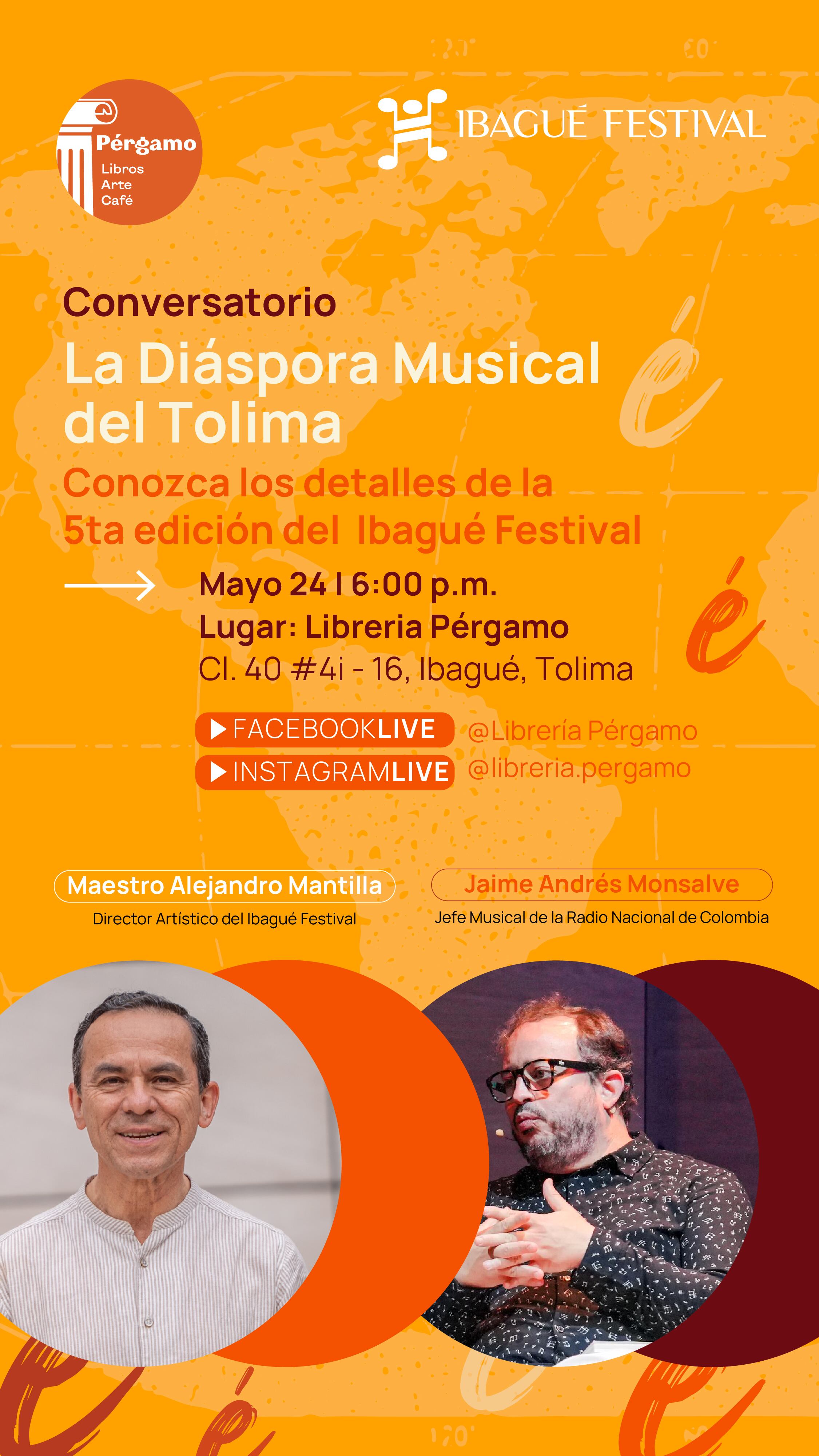 Alejandro Mantilla y Jaime Andrés Monsalve conversarán sobre los detalles del festival.