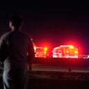 Emergency equipment stages at Gravelly Point, north of Ronald Reagan Washington National Airport, along the Potomac River, Wednesday, Jan. 29, 2025, in Arlington, Va. (AP Photo/Mark Schiefelbein)