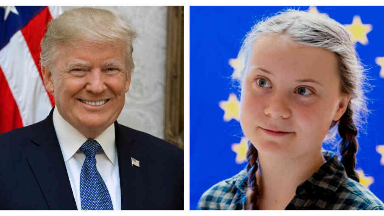 Donald Trump y Greta Thunberg se encontrarán en el foro Davos 2020. Foto: SEMANA