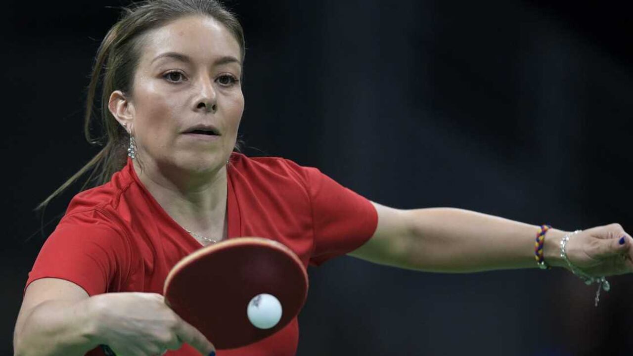 Lady Ruano, representación colombiana en tenis de mesa. Juan Mabromata / AFP