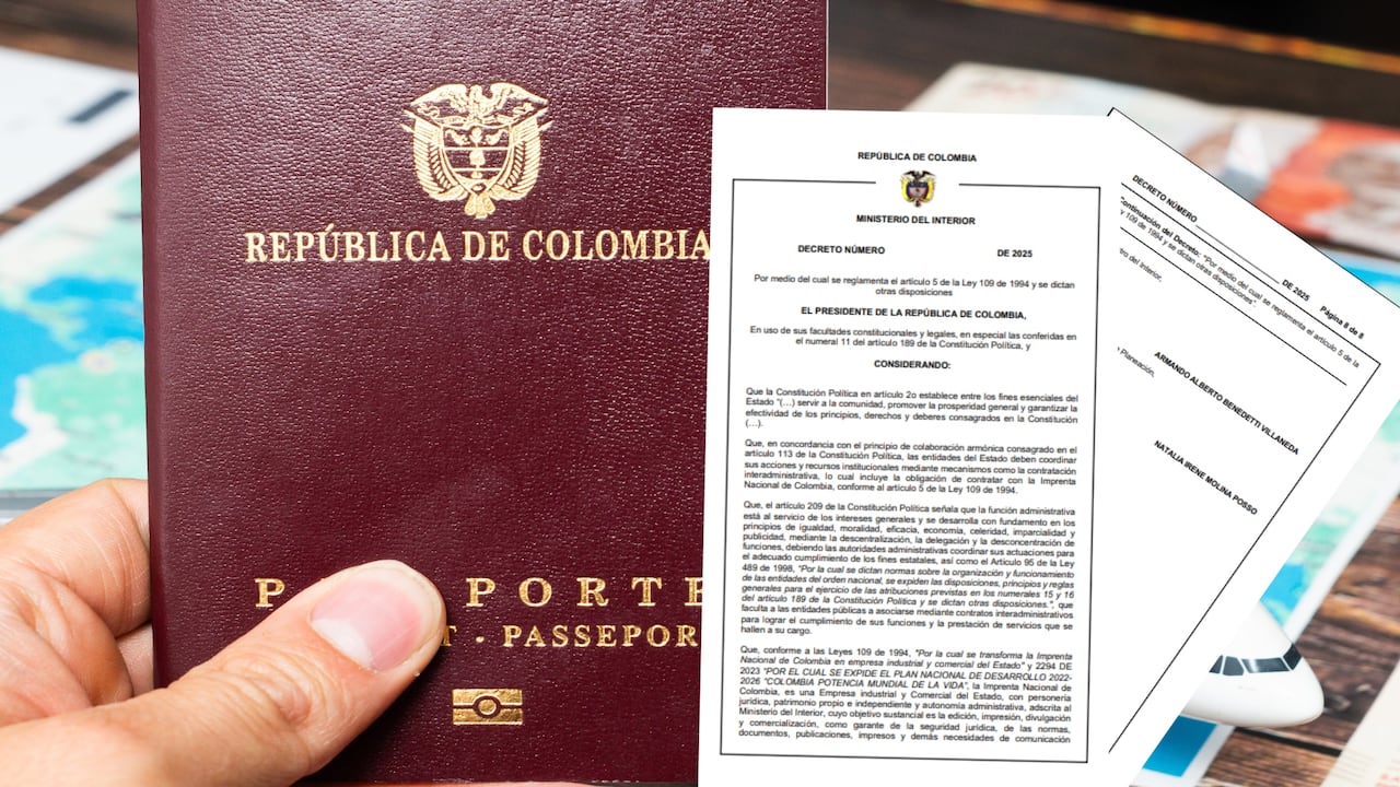 El Ministerio del Interior publicó borrador de decreto para impresión de pasaportes en Colombia.