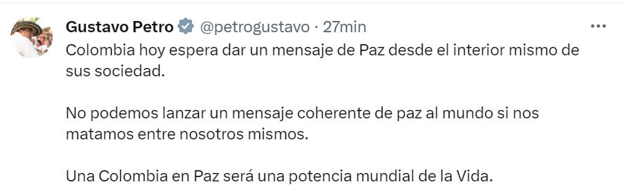 El presidente Gustavo Petro destacó el inicio de diálogos con el EMC de las Farc.