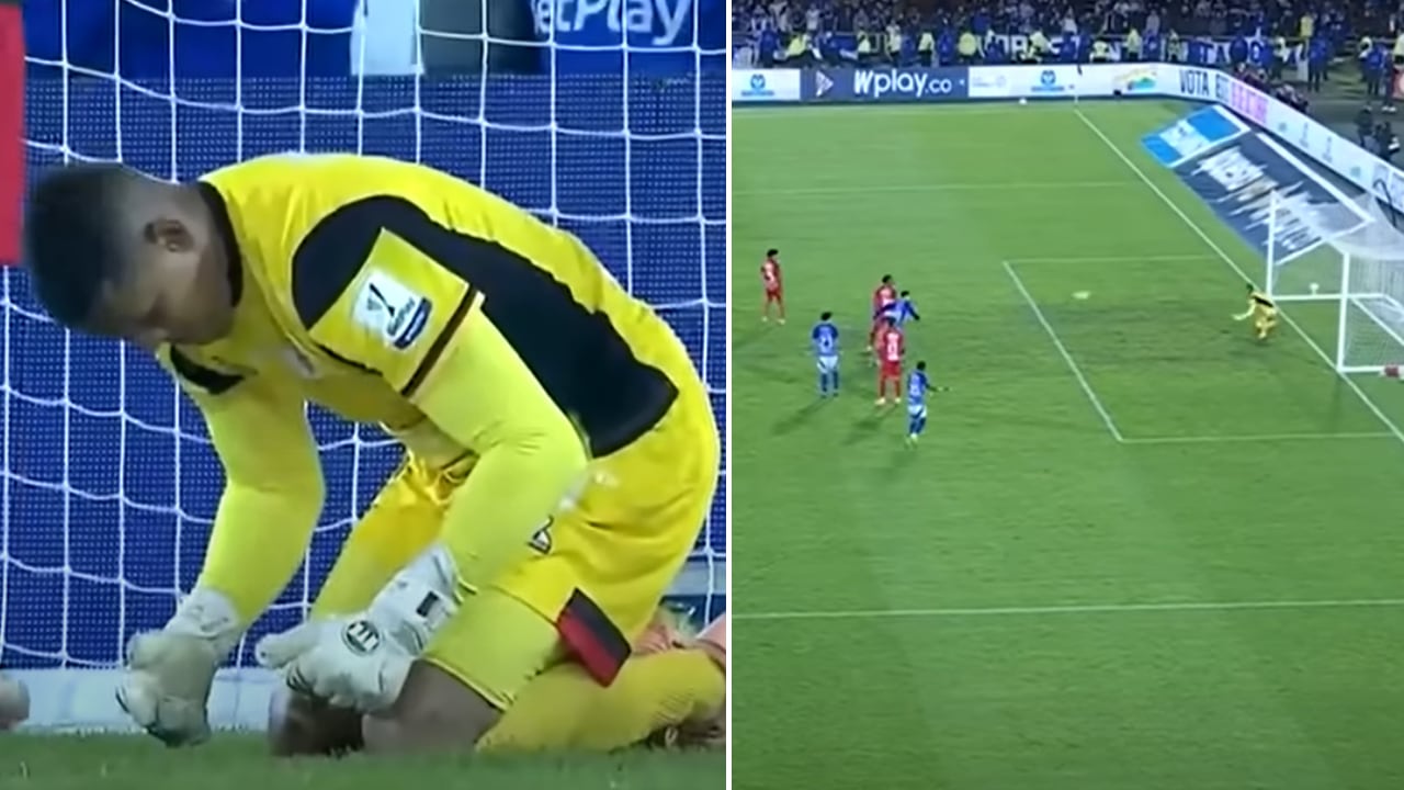 Joel Graterol, arquero de América de Cali, cometió un lapidario error en el partido ante Millonarios.