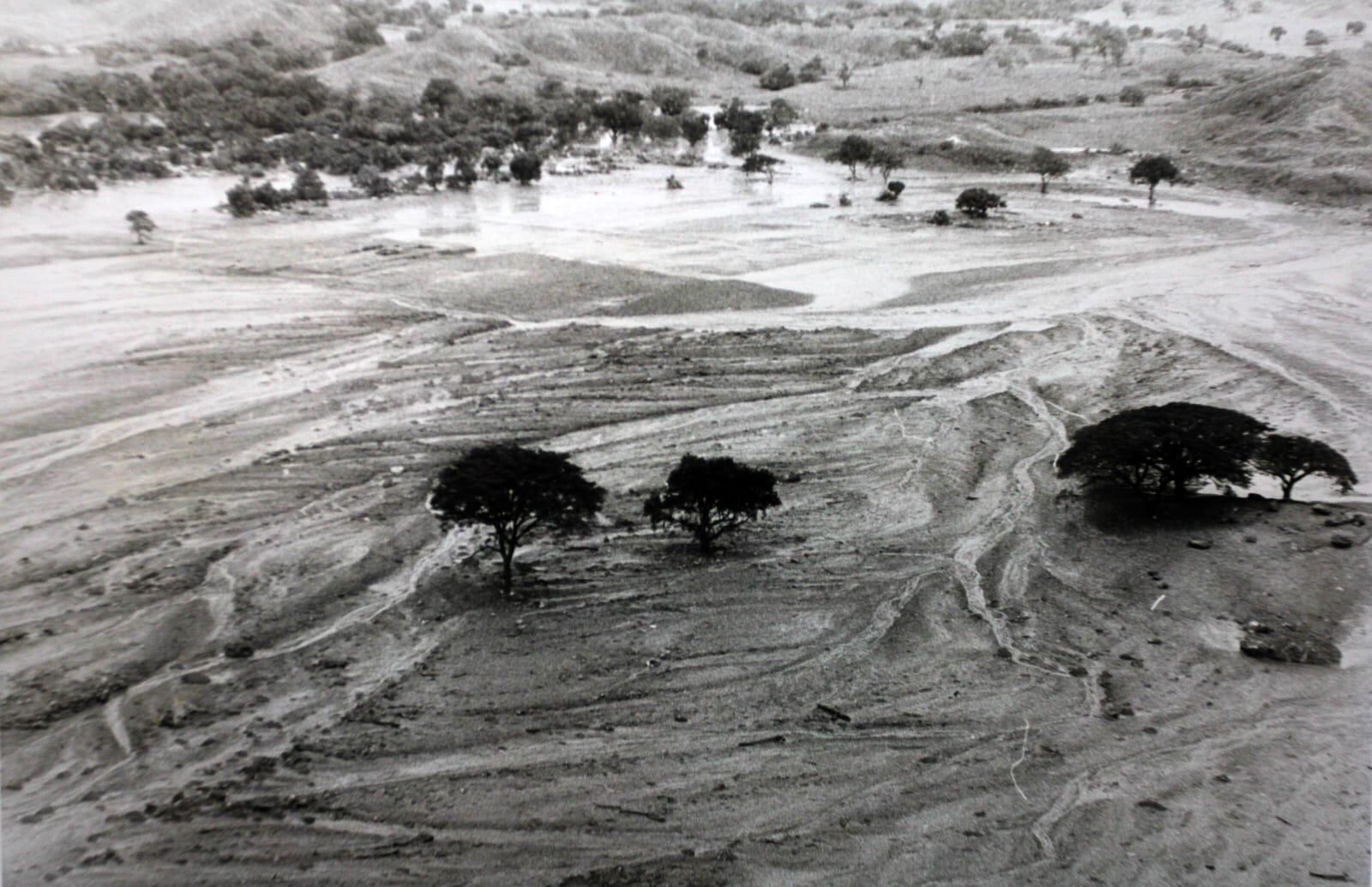 Vista de Armero tras la avalancha de 1985.