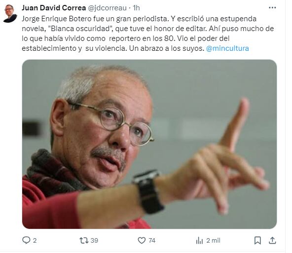 Ministro Correa sobre muerte del periodista Botero.