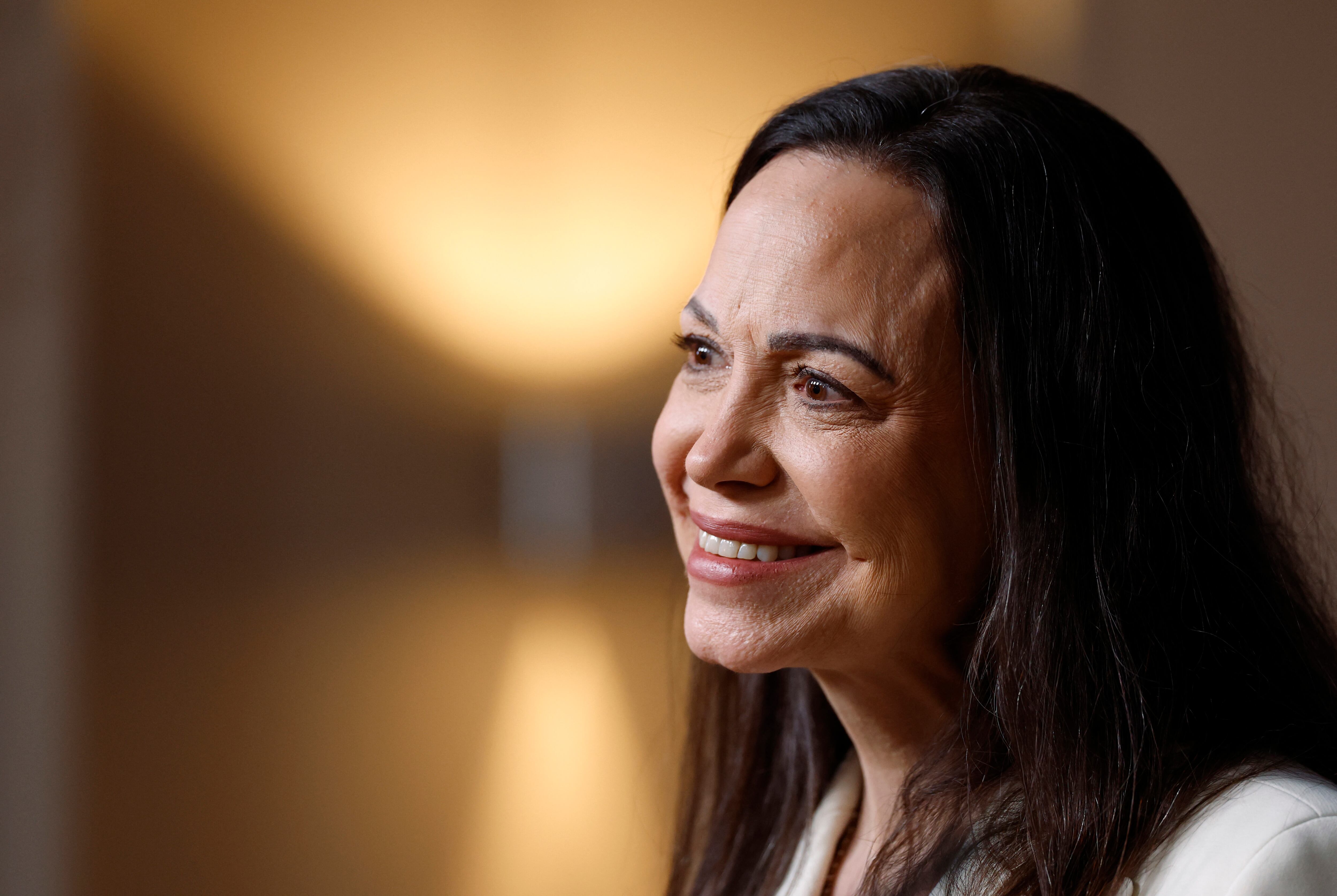 María Corina Machado da sus primeras declaraciones en Oslo