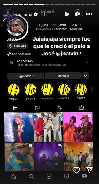 Foto: Instagram @jbalvin.