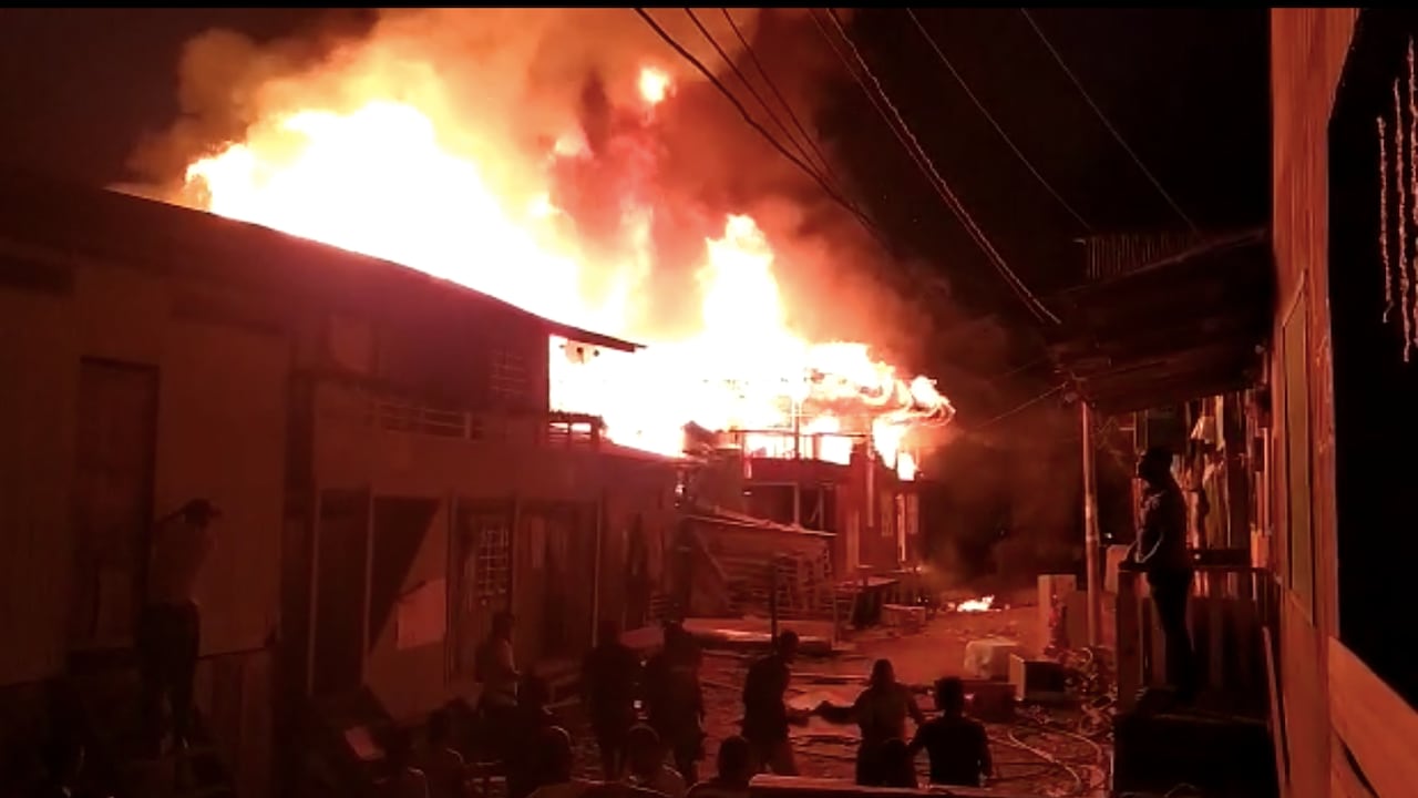 Imágenes del incendio.