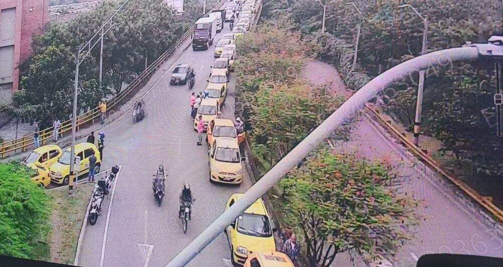 Paro de taxistas en Medellín.