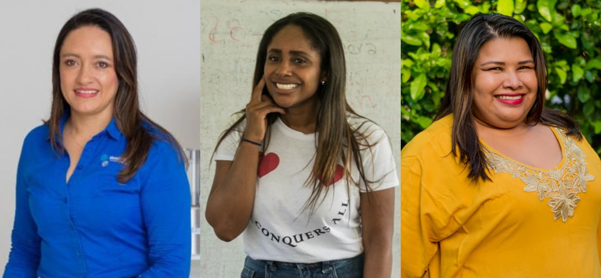 Emma Mesa, Nellysabeth Murillo y Leiqui Uriana, emprendedoras colombianas.