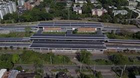 Planta solar de Emcali en Terminal del MIO