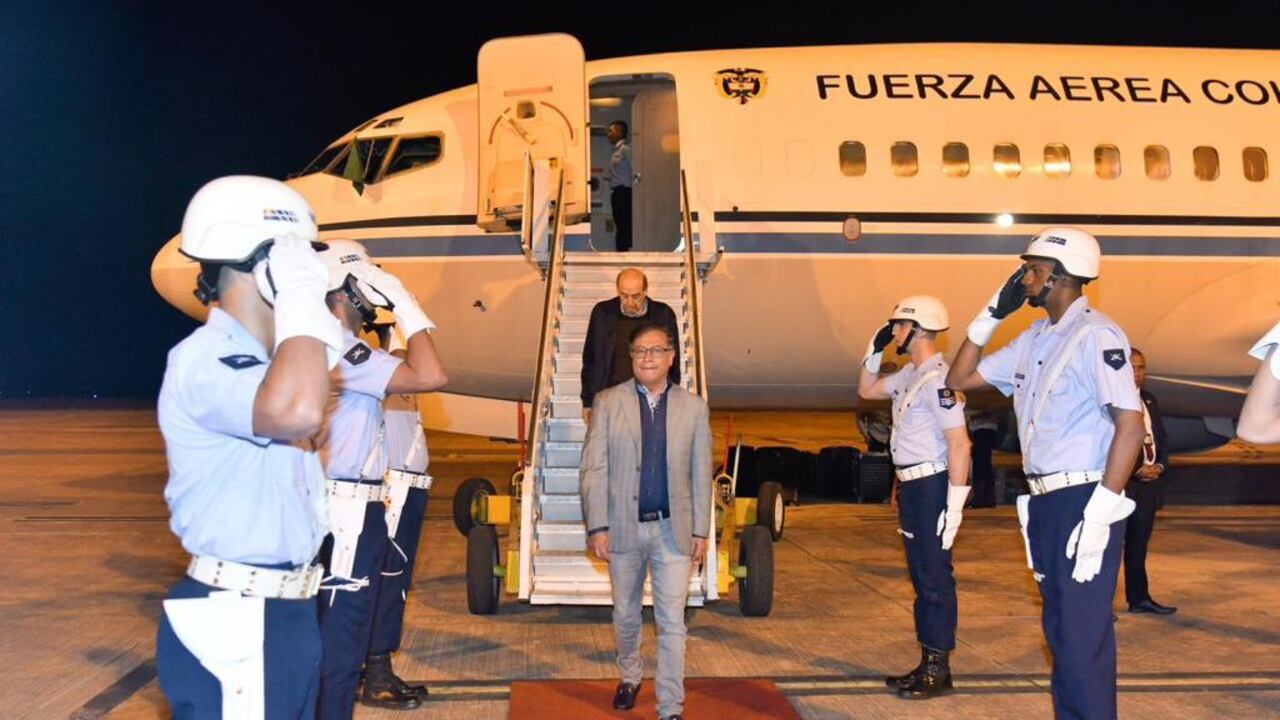 Llegada del presidente Gustavo Petro a Brasil.